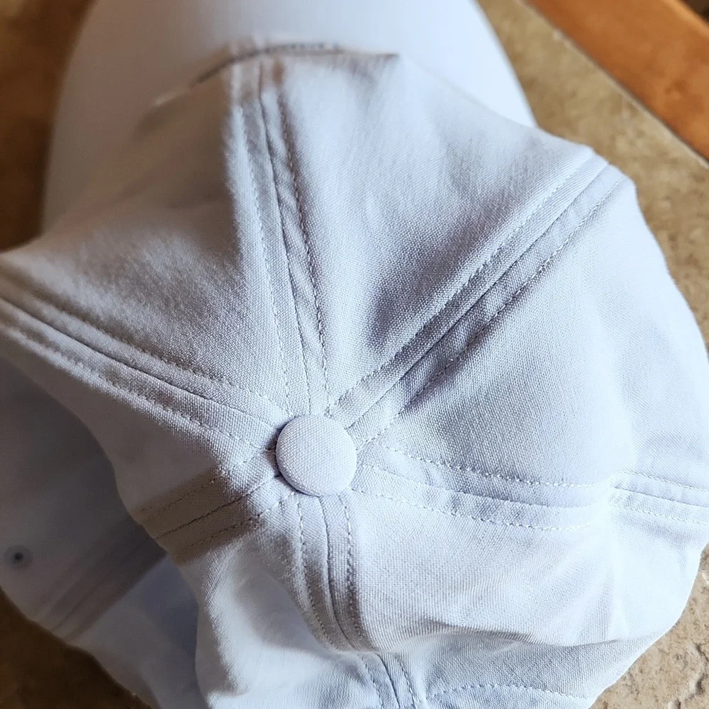 lululemon Baby Blue baseball cap with Silver Metal logo On Side - Picture 5 of 11